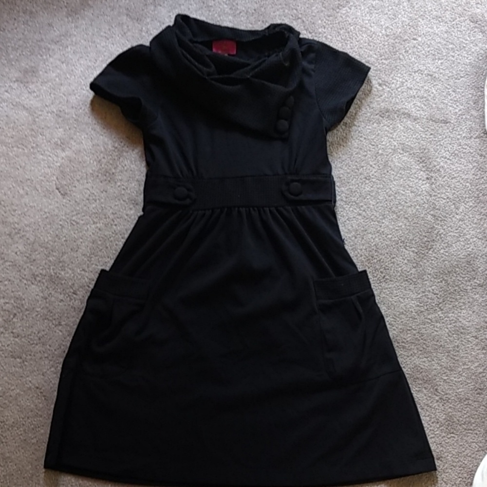 Knee length black dress